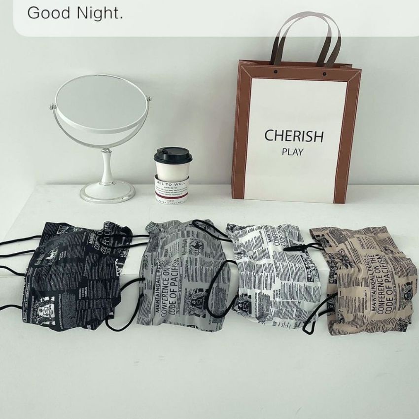 Áo bra nữ 2 dây chất su mặc cực mát và thoải mái, áo ngực đệm mút mỏng họa tiết báo chí đẹp phong cách cá tính - B835