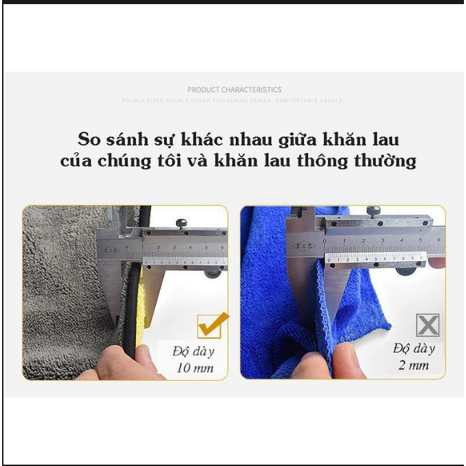 Khăn Lau Xe Hơi Chuyên Dụng - Khăn 2 Lớp Lau Xe Ô Tô, Xe Hơi Siêu Thấm