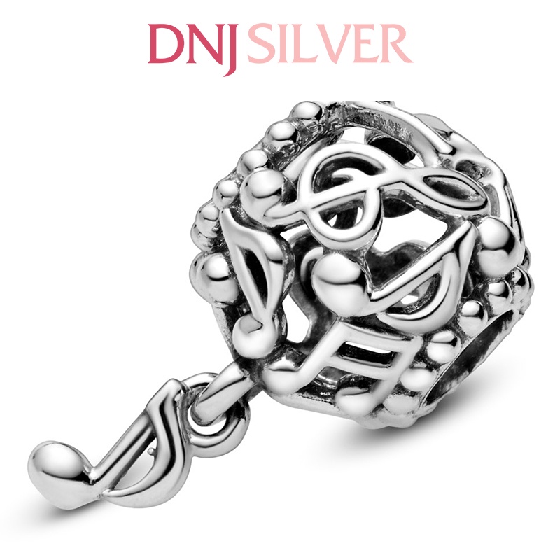 [Hàng cao cấp] Charm bạc 925 cao cấp, hàng chuẩn bạc - Charm Openwork Music Notes thích hợp để mix vòng tay charm -DN049