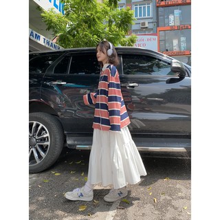 Chân váy dài ba tầng basic