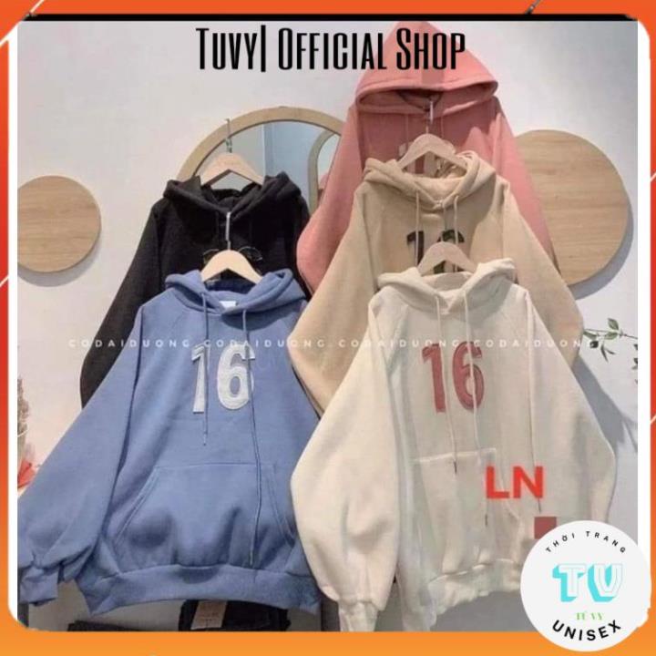 Hoodie Nam Nữ TUVYSHOP  Áo hoodie số 16 TH6