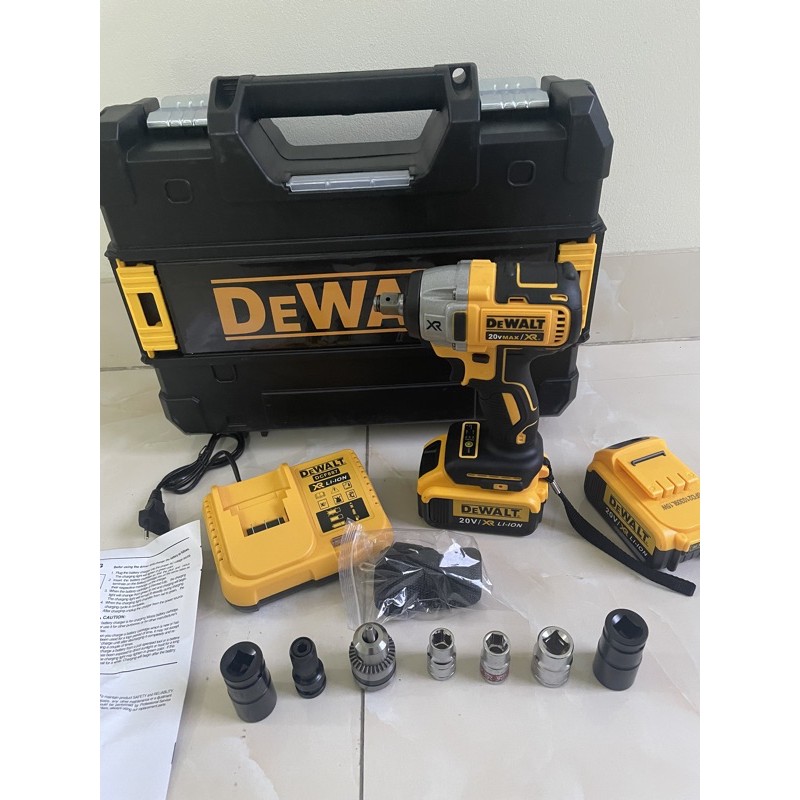 [ CAO CAP]MÁY SIẾT BULONG DEWALT 20V DFC887, ĐỘNG CƠ KHÔNG CHỔI THAN HÀNG CAO CẤP.TẶNG BỘ PHỤ KIỆN