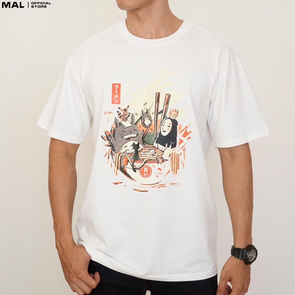 Áo Thun Tay Lỡ Unisex Ramen Spirited Away, Áo Phông Nam Nữ Form Rộng Thời Trang –MALUNI005- MAL STORE
