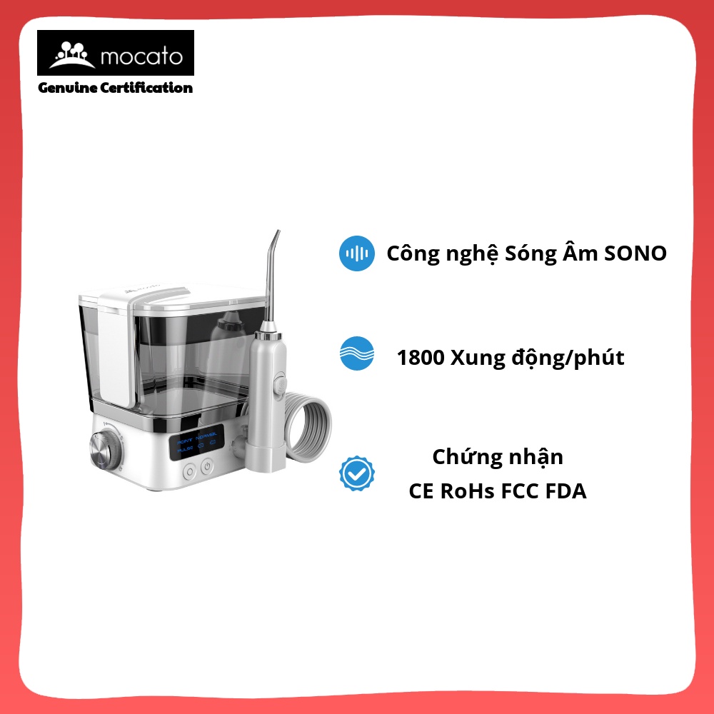 Máy Tăm Nước Oral Irrigator MOCATO M810 Vệ Sinh Răng Miệng Gia Đình Nhiều Chế Độ Công Nghệ Sono Độc Quyền ( CHÍNH HÃNG )