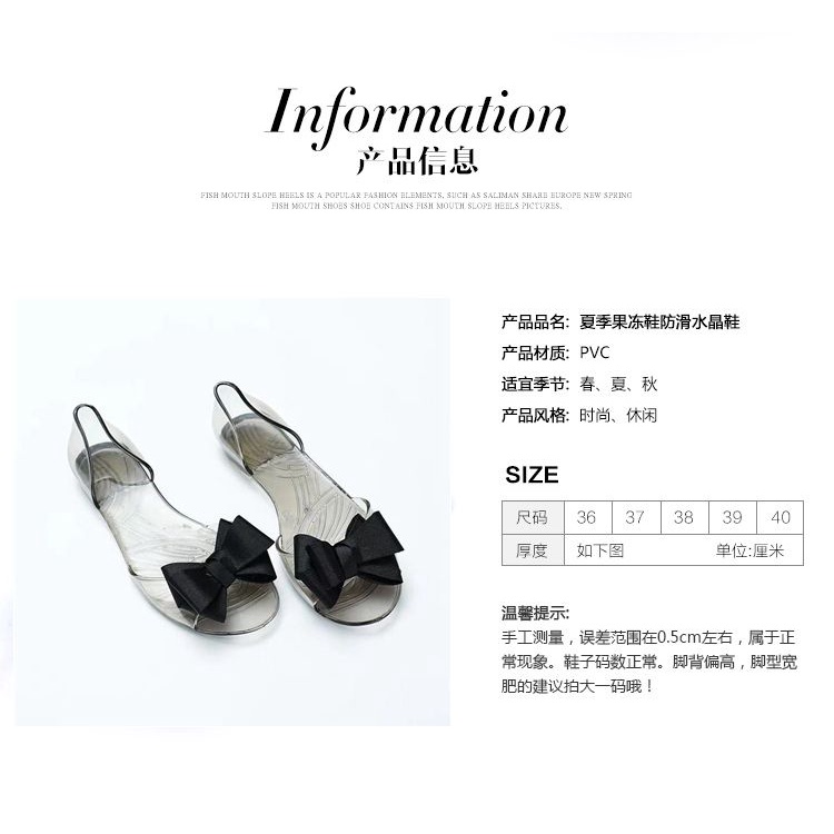 Giày Sandal Nhựa Dẻo Trong Suốt Đế Bằng Thời Trang Xuân Hè 2021 Cho Nữ