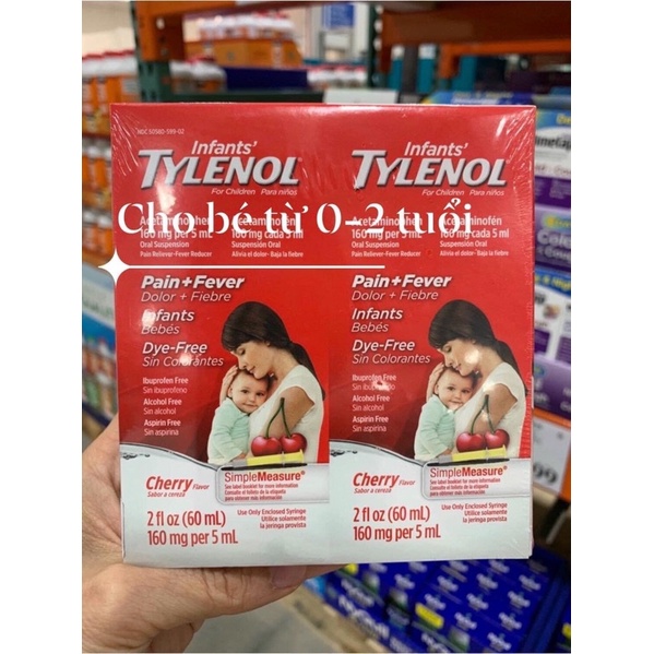 #T.ylenol cho bé từ 0-2 tuổi dạng siro