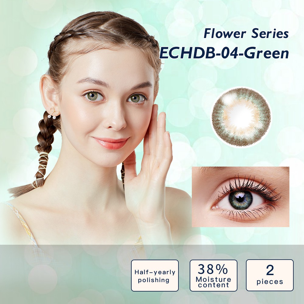 Kính áp tròng Elliecoo Series Flower đường kính 14.5mm nhiều màu sắc tùy chọn sử dụng trong nửa năm