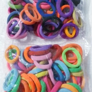 Túi 48 thun cột tóc màu/đen cở nhỏ bản 1cm (Hàng Việt Nam,có mùi)