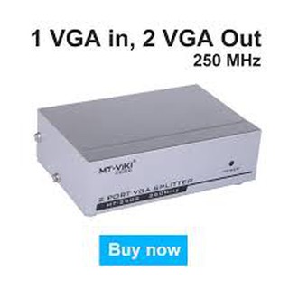 -1 ra 2 VGA -Chuyển từ 1 cổng VGA dùng 2 màn hình cùng 1 lúc ra 2 cổng VGA (Chống nhiễu) -Dây cáp chia VGA 1 ra 2