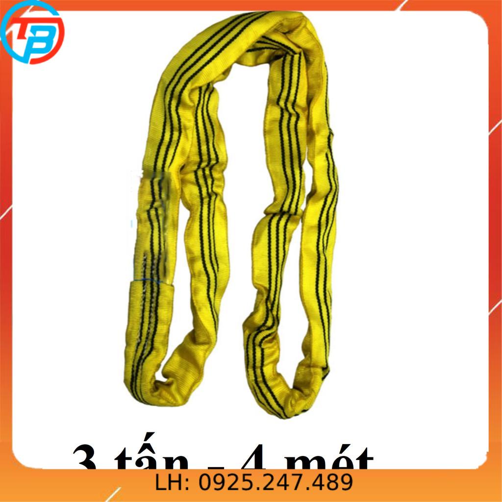 Dây cáp vải cẩu bản tròn [ 3 Tấn ] 4 Mét CÁP THÉP Thái Bình VinàN