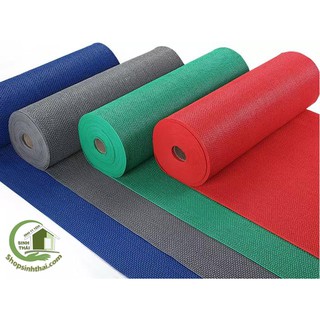 Thảm nhựa lưới chống trơn màu xám, đỏ, xanh lá, xanh dương, kem - [ 50cm x khổ 1,2m ] - chọn màu
