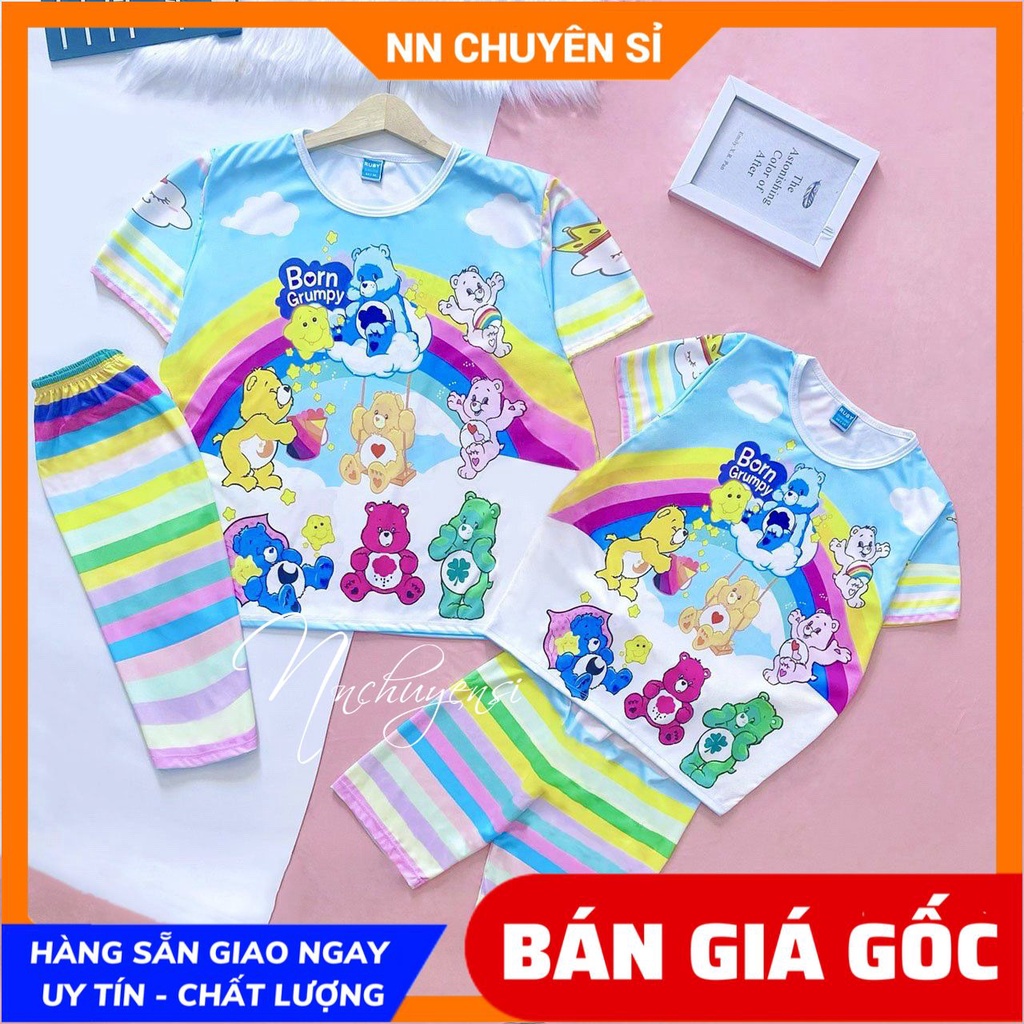 Đồ bộ QUẦN LỬNG mẹ và bé size đến 70kg chất thun mềm mát in hình doremon kitty hoạt hình dễ thương DBRBL FULL SIZE