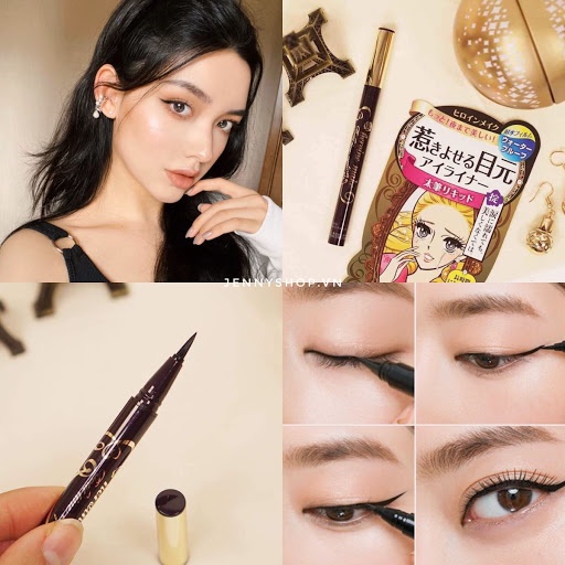 Kẻ Mắt Kiss Me Heroine Make Liquid Eyeliner, Bút kẻ mắt nước Kiss Me Nhật Bản_Mascara Kiss Me, chuốt mi chống nước