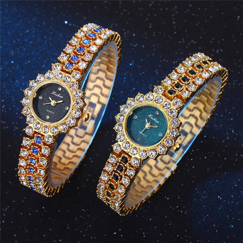 Luxury Rhinestone Women Watch Ladies Stainless Steel Bracelet Wristwatches