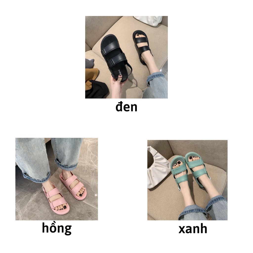 Giày sandal nữ đi học cao gót đế cao ulzzang 3 phân giá rẻ JAENIA SD001