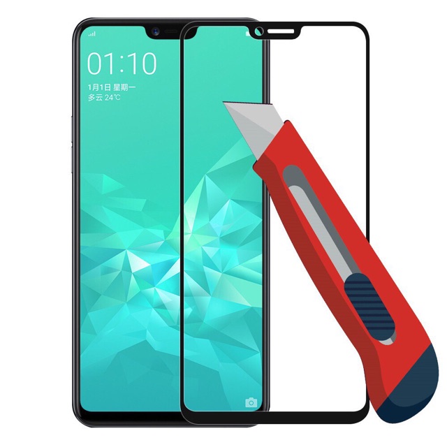 [Sale 50%] Kính cường lực oppo A3S Bóng,Xịn