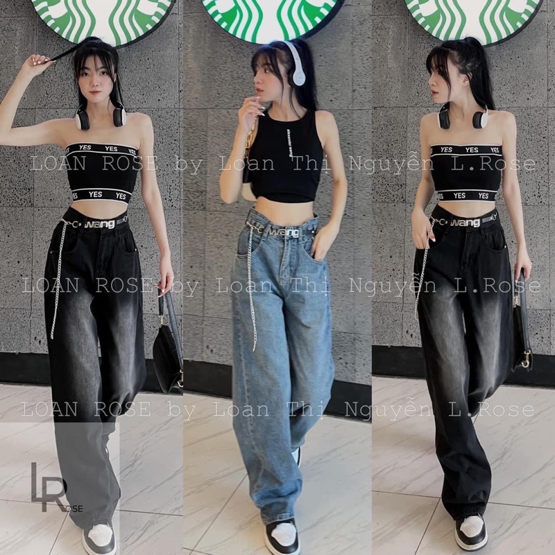 Mã 676-675- 672 QUẦN SUÔNG LOANG KÈM ĐAI XÍCH WANG