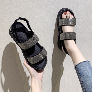 ORDER Dép nữ quai hậu sandal đế bằng cao 6cm HI255