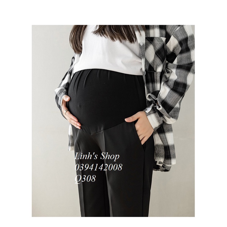 CÓ SẴN Quần VẢI Bầu Xinh Công Sở Q308