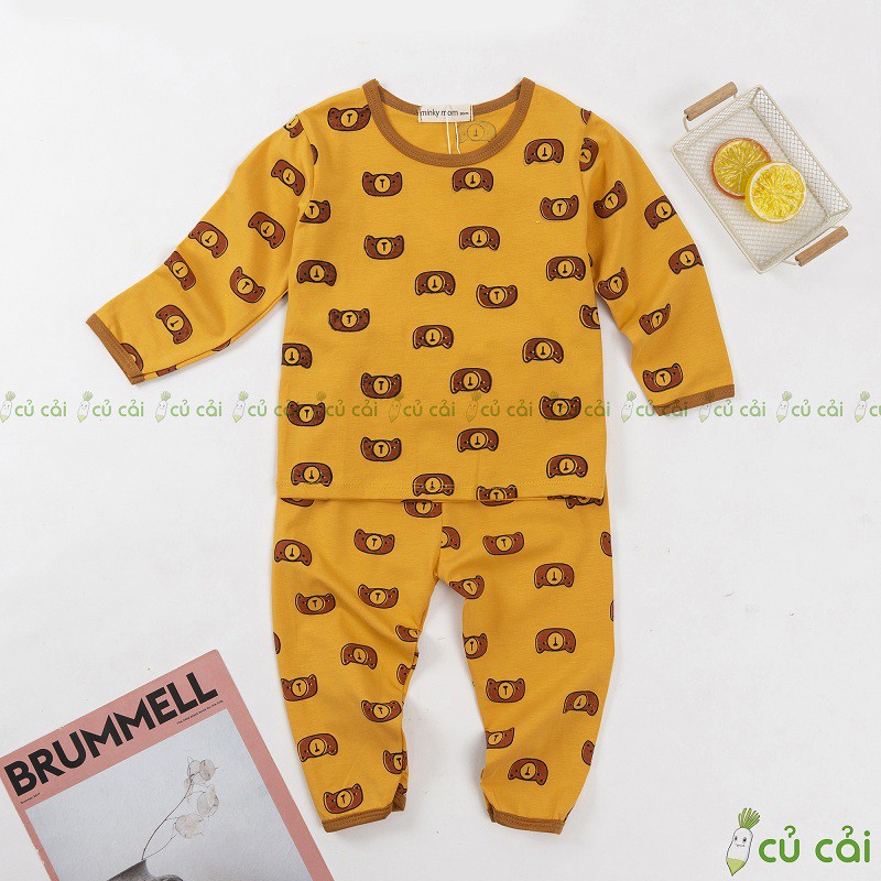 Bộ dài tay chất liệu cotton dày dặn cho bé BTD18