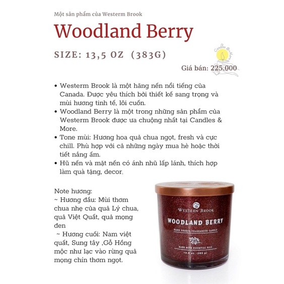 nến thơm WOODLAND BERRY