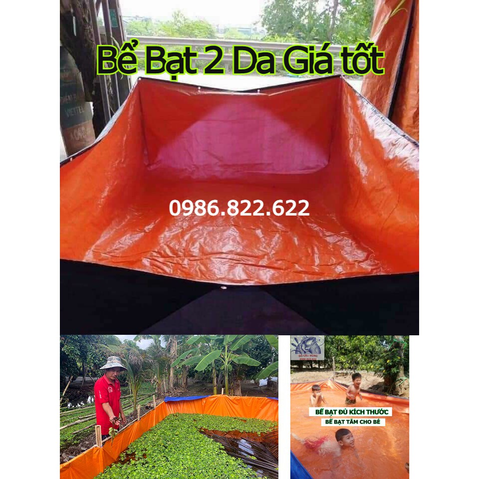 Giá tốt [ BỂ BẠT 2 DA] BỂ BẠT NUÔI ỐC, BỂ BẠT NUÔI ẾCH. BỂ BẠT CHO BÉ TẮM.