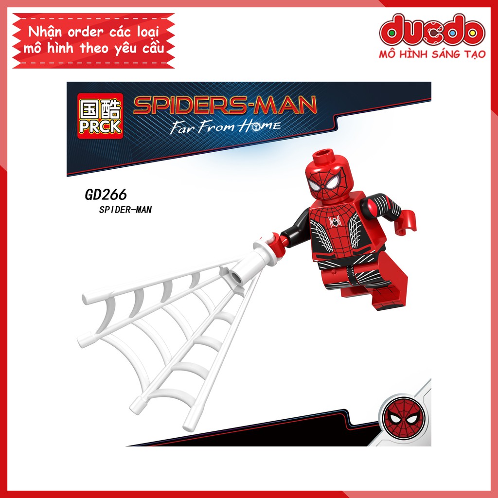 Minifigures các nhân vật Spider Man người nhện xa nhà - Đồ chơi Lắp ghép Xếp hình Mini Iron Man Mô hình GD 262-267 LeLe