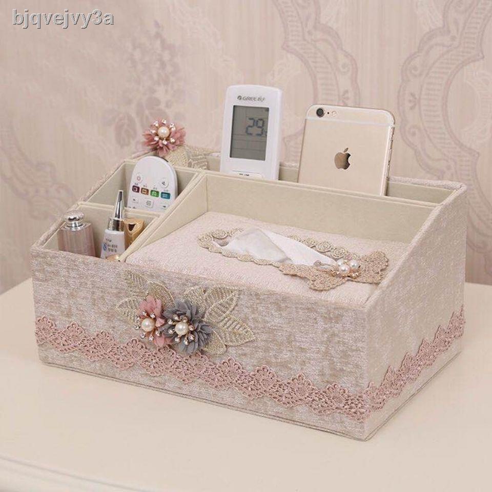 Hộp đựng khăn giấy đa chức năng phong cách châu Âu ngăn kéo phòng khách Bàn cà phê nhà sáng tạo điều khiển