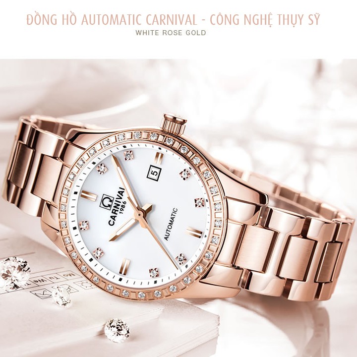 Đồng hồ nữ máy Automatic, kính sapphire L68502.101.414 - DHN1805