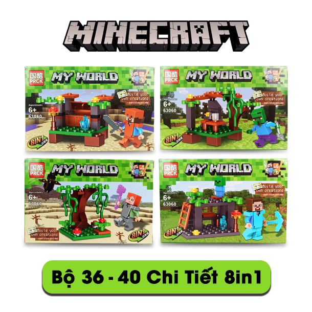 Bô đồ chơi xếp hình LEGO My World Minecraft – Nhựa ABS an toàn - Kích thích sáng tạo phát triển trí tuệ cho bé