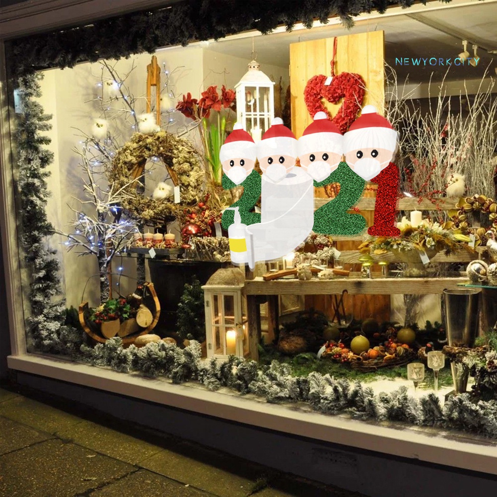 Đề Can Dán Trang Trí Cửa Kính Họa Tiết Giáng Sinh Sáng Tạo