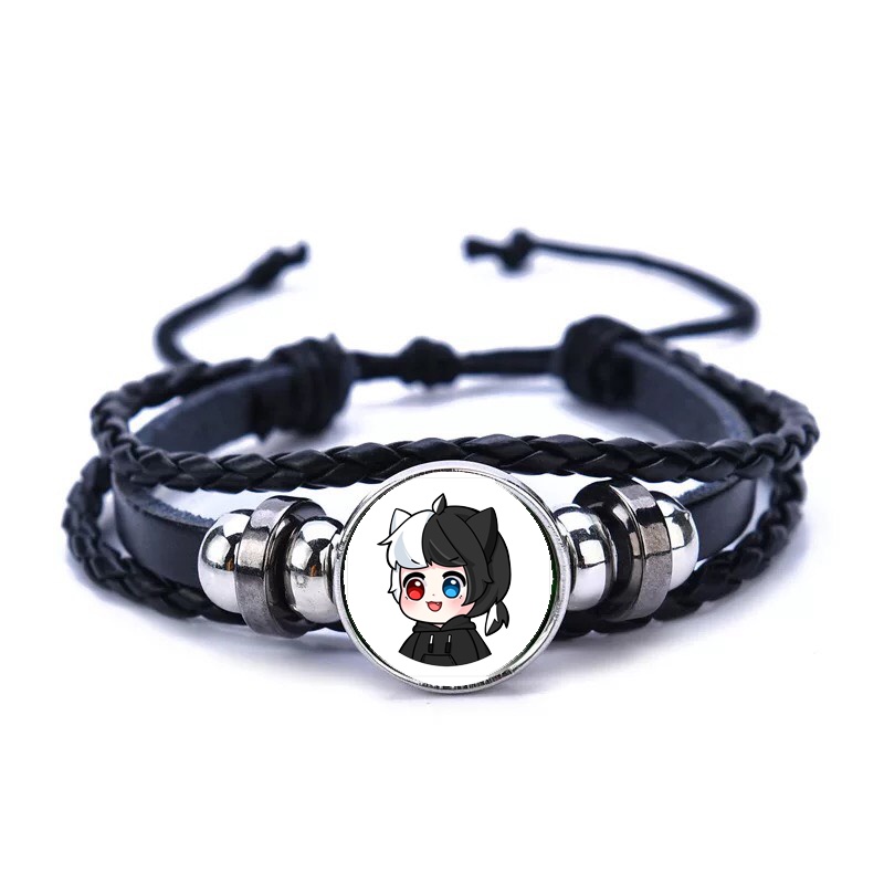 Vòng tay da lộn IN HÌNH HERO TEAM Ver Mắt Tròn Xoe chibi anime