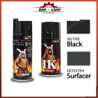 Combo sơn Samurai sơn xịt xe máy màu đen bóng 30/109