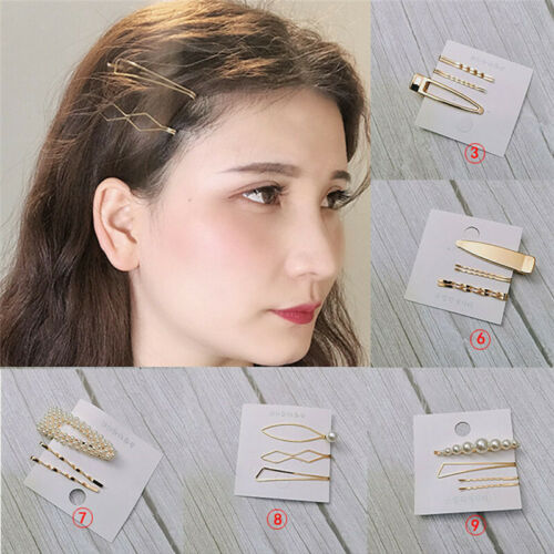 Kẹp Tóc Kim Loại Đính Ngọc Trai Nhân Tạo Thời Trang Cho Nữ