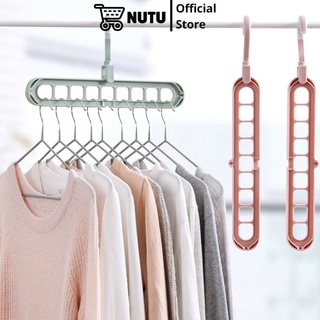 Móc Treo Quần Áo 9 Lỗ Đa Năng Tiện Dụng, Móc Treo Đồ Tăng Diên Tích Tủ Quần Áo