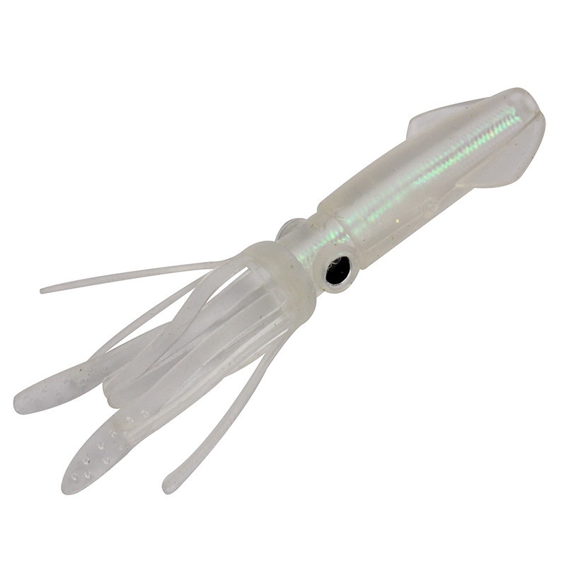Mồi Giả Câu Cá Hình Con Mực Dạ Quang Mềm 10cm / 8g