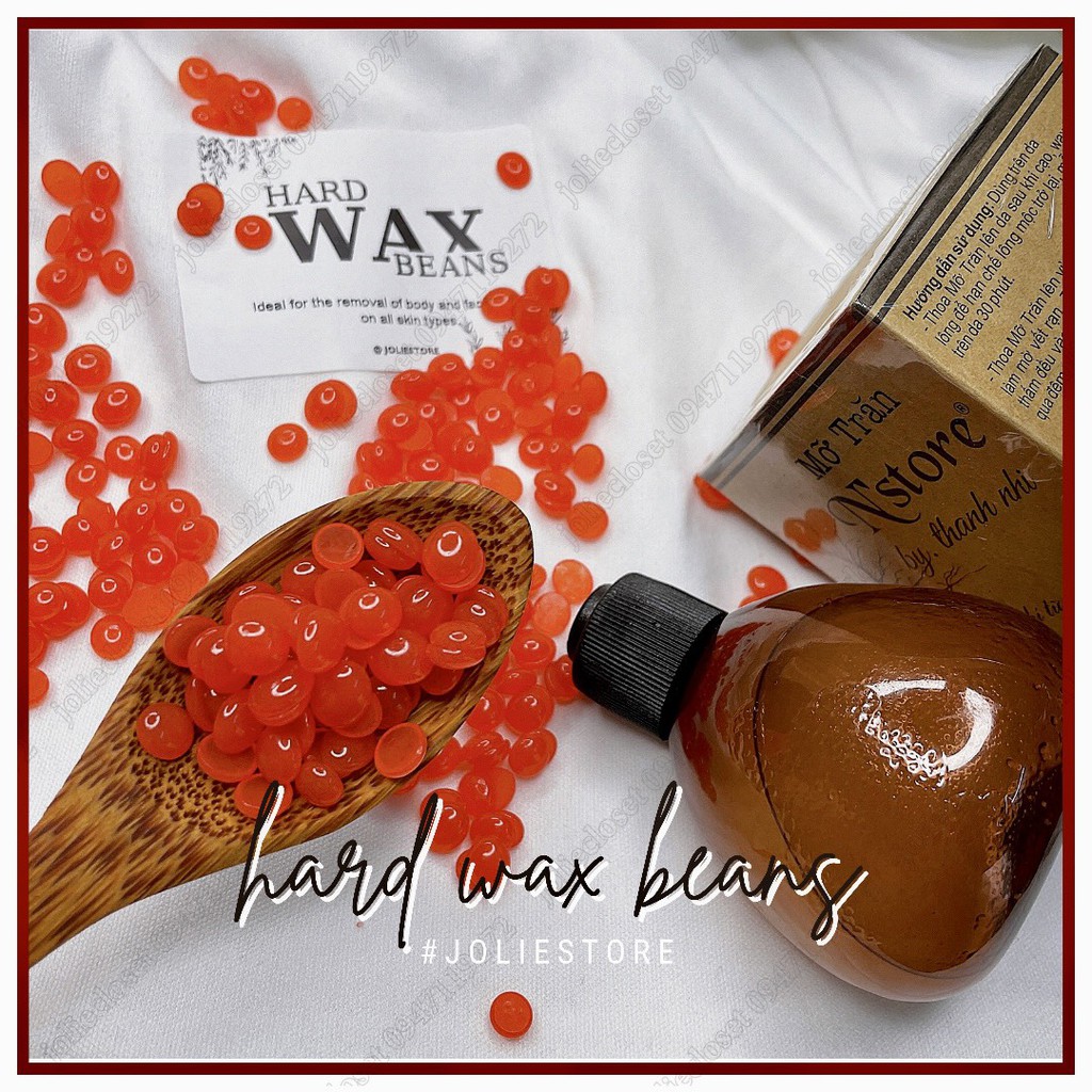 Combo triệt lông nồi nấu sáp wax pro 100, 100gr sáp wax Nóng Beans và Mỡ trăn Nstore tặng kèm que wax lông