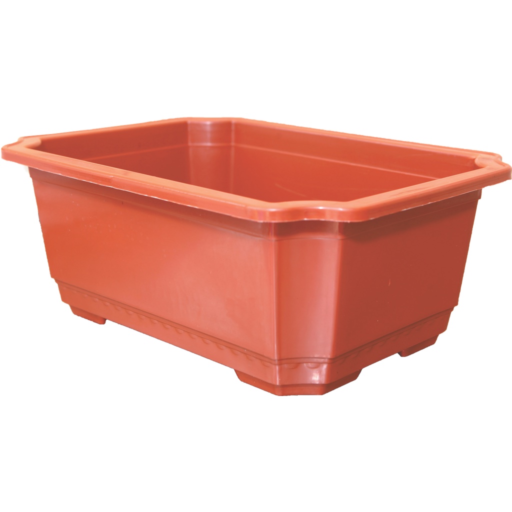 Chậu nhựa Ang350 lòng sâu (35x25x11cm) đỏ gạch loại 1 dày _ Chậu Ang A350 trồng rau, hoa cay cảnh bonsai