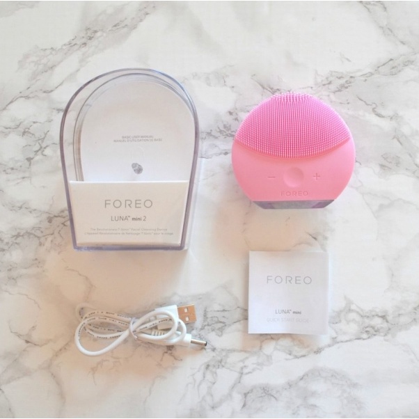 Máy rửa mặt mini 2 cấp rung sóng, máy massage mặt đầu Silicon giúp làm sạch sâu bên trong da A4