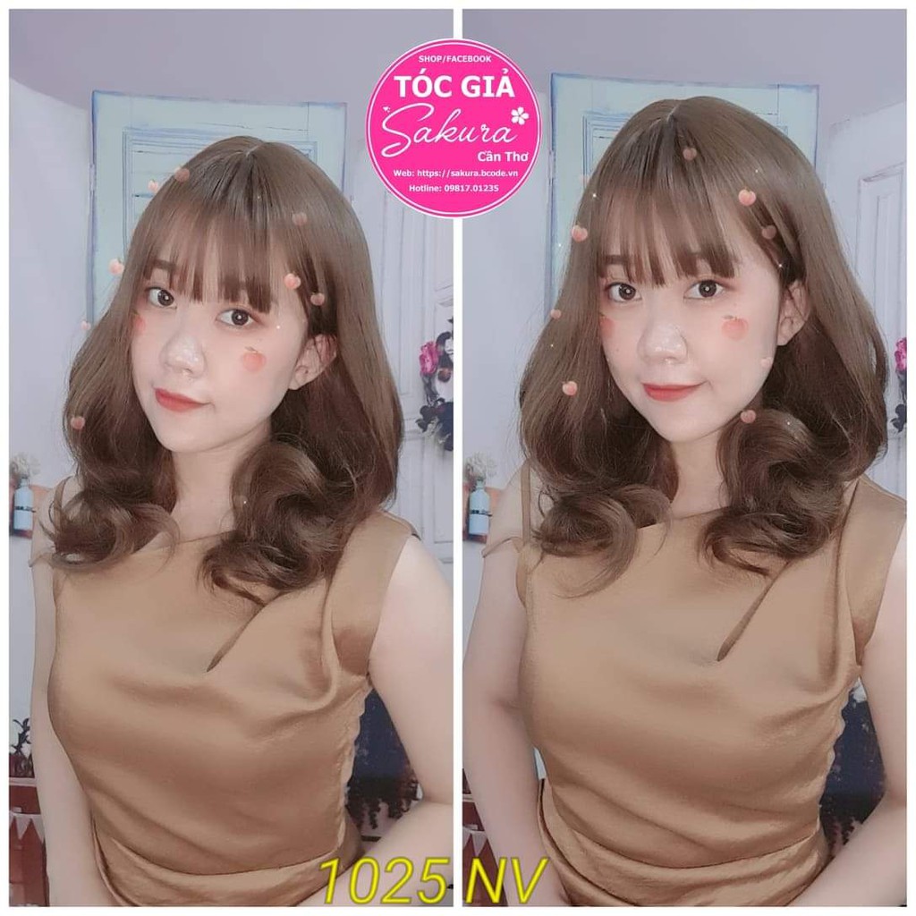 Tóc Giả Cả Đầu Xoăn Phồng Ngang Vai ❤️ Free Ship ❤️ Tóc cao cấp chịu nhiệt- video & hình thật