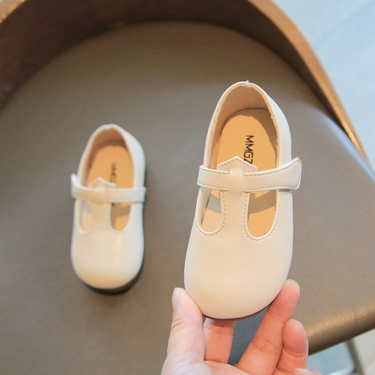 Giày Búp Bê Da Mềm Màu Trơn Chống Trượt Cho Bé 1-8 Tuổi