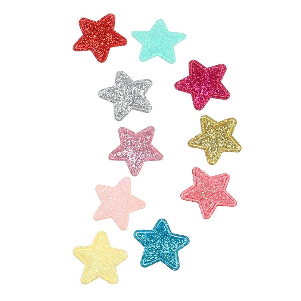 Set 50 Miếng Đệm 28mm Phối Kim Tuyến Làm Kẹp Tóc DIY Cho Bé Gái