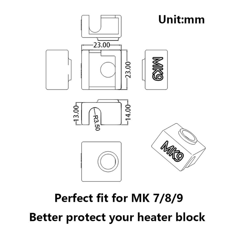 Khối Silicone Phụ Kiện Cho Máy In 3D Ender 3