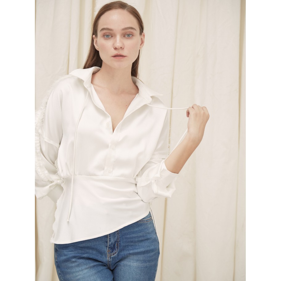 COCO SIN - Áo Sơ Mi Lụa Xé Tưa | BigBuy360 - bigbuy360.vn