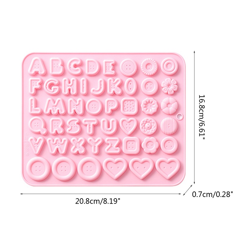Khuôn Silicone Làm Sô Cô La Hình Nút Áo Bảng Chữ Cái Dành Cho Trẻ Em