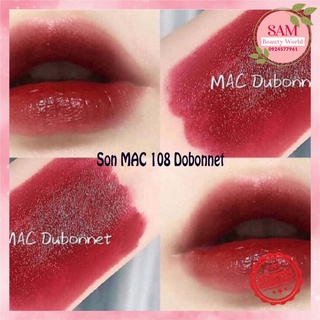 Son MAC Dubonnet 108 Đỏ Nâu Lạnh, son MAC chính hãng date mới nhất bao check code