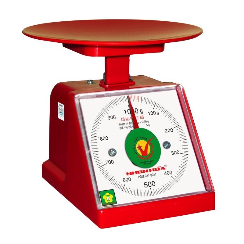 Cân Đồng Hồ Nhơn Hoà - Cân Nhựa Nhà Bếp 500g 1kg 2kg - Hàng Chính Hãng