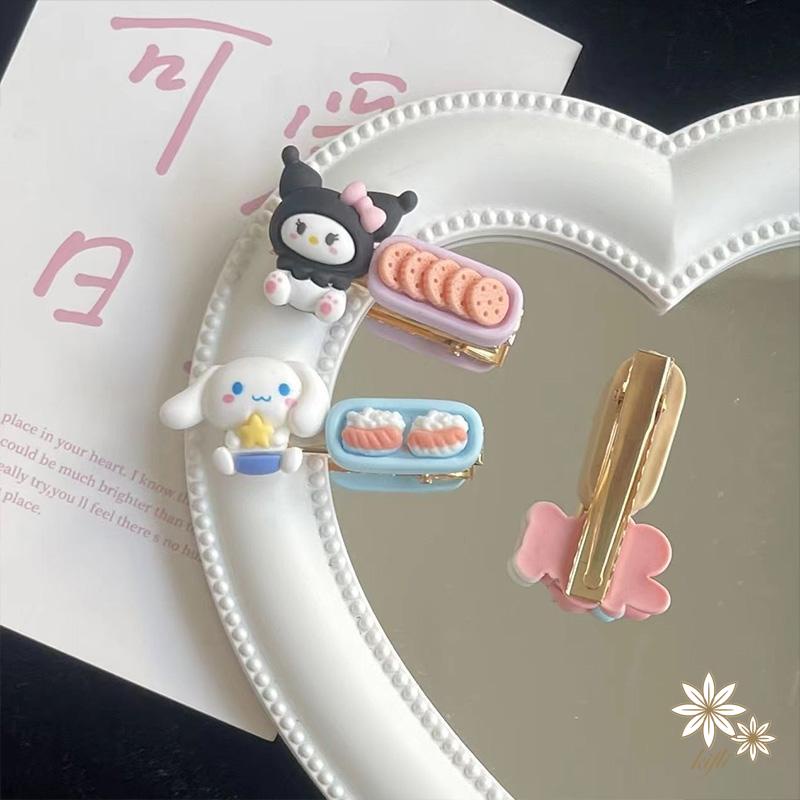 kẹp tóc hoạt hình phong cách hàn quốc Kẹp Tóc Mái Bên Họa Tiết Hoạt Hình Sanrio Ngọt Ngào Dễ Thương Phong Cách Hàn Quốc Cho Bé Gái