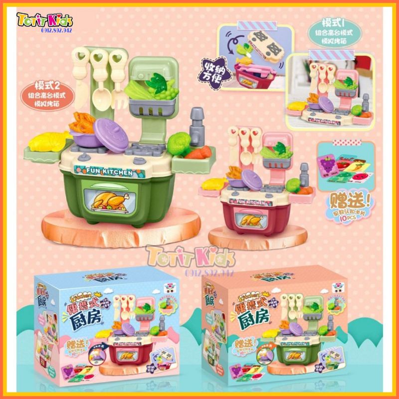 BỘ ĐỒ CHƠI NẤU ĂN, ĐỒ CHƠI NHÀ BẾP CHO BÉ, NHỰA NGUYÊN SINH, AN TOÀN