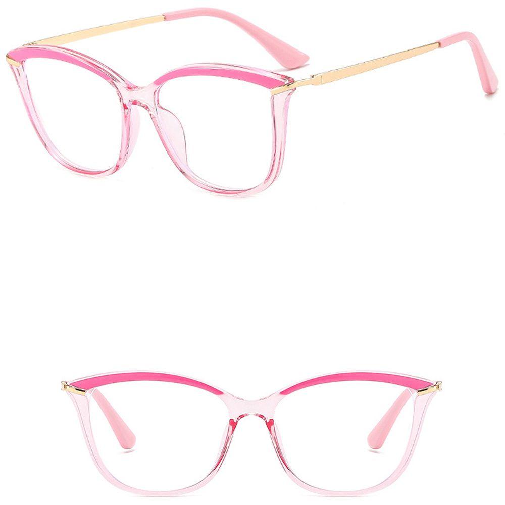 Mắt Kính Chống Ánh Sáng Xanh Hình Mắt Mèo In Họa Tiết Da Báo Thời Trang